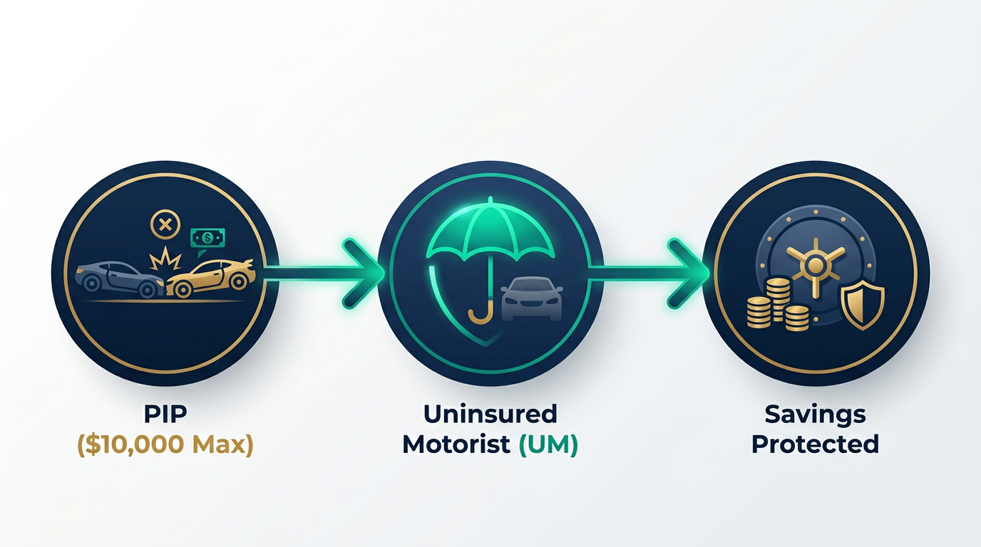 Uninsured Motorist Coverage Protection Flowchart